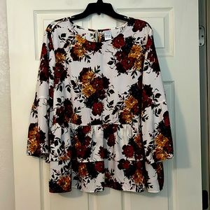 NWOT WOMEN’S PLUS SIZE PEPLUM TOP : SIZE 22